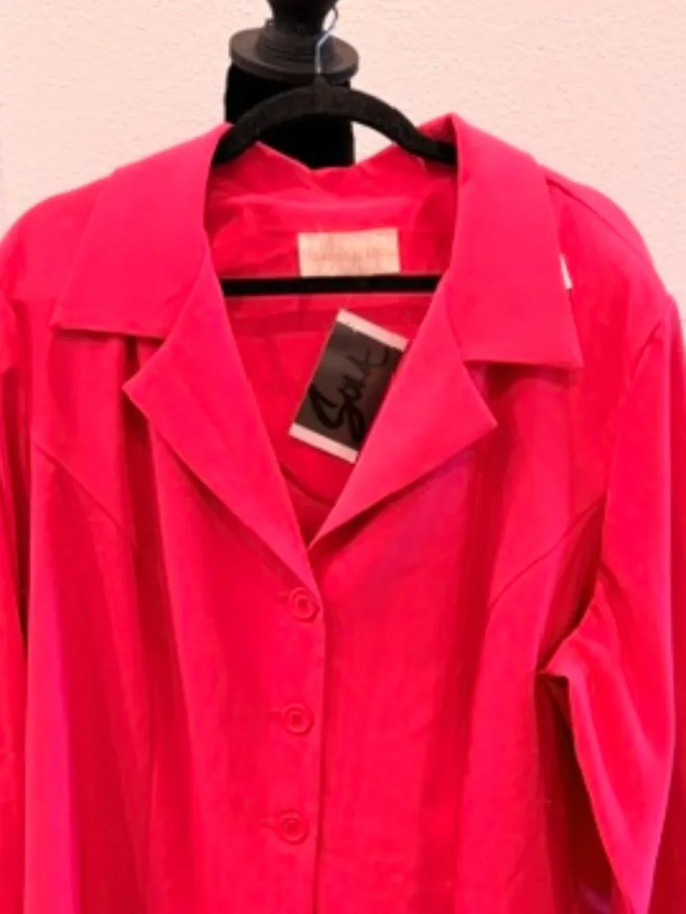 Women's XXL dark pink coat